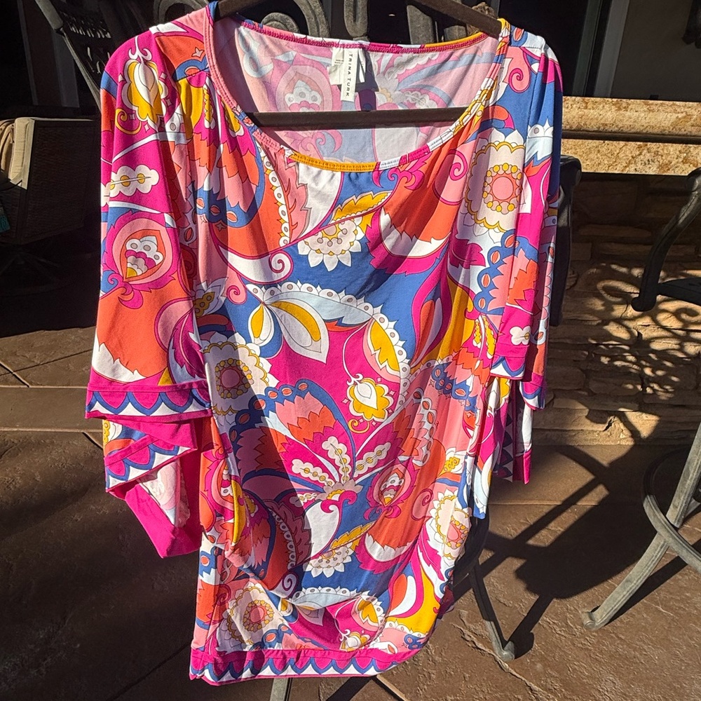 NWOT Trina Turk Multicolor Paisley Tunic